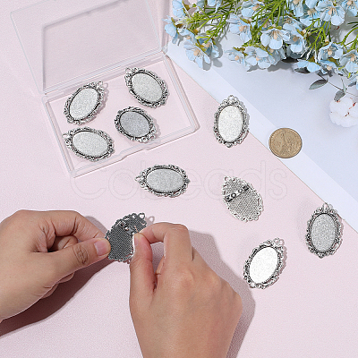 10Pcs Alloy Brooch Findings FIND-PH0029-31-1