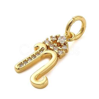 Brass Micro Pave Cubic Zirconia Pendants KK-M273-01G-N-1