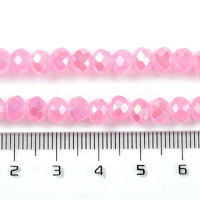 Baking Electroplate Glass Beads Strands DGLA-A039-J6MM-B16-1