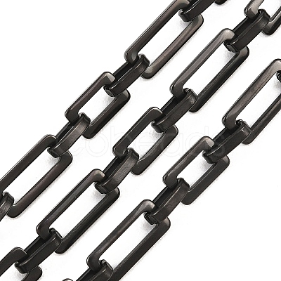 201 Stainless Steel Rectangle Link Chains Chains CHS-F024-06EB-1