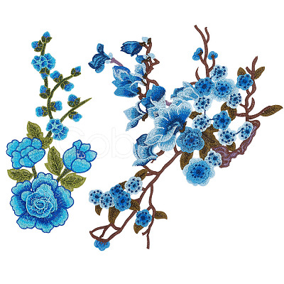 2Pcs 2 Styles Polyester Patches PATC-GA0001-34-1