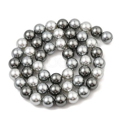Baking Paint Pearlized Glass Pearl Round Bead Strands PEAR-H019-02C-05-1