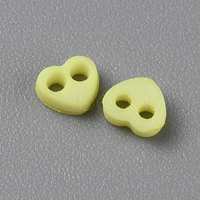 2-Hole Frosted Mini Resin Buttons BUTT-WH0020-29C-1