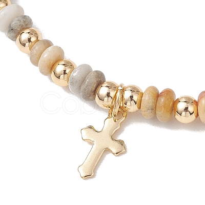 2Pcs Natural Crazy Agate Beads Stretch Bracelets BJEW-JB13415-04-1