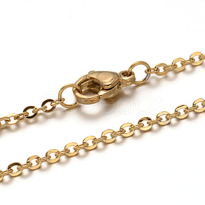 304 Stainless Steel Cable Chain Necklace STAS-L164A-01-1