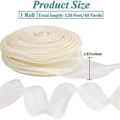 Polyester Organza Ribbons SRIB-WH20020-003A-01-1