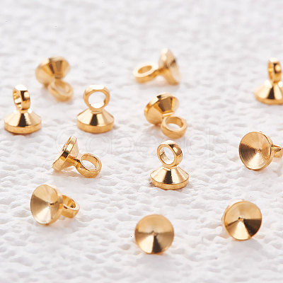 Brass Pendant Bails KK-BC0003-85G-1