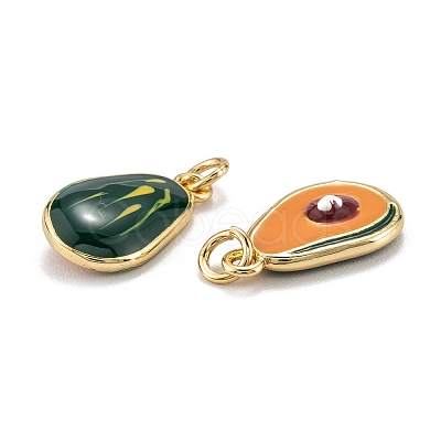 Brass Enamel Charms X-KK-A155-05G-1