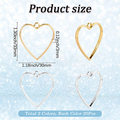 40Pcs 2 Colors Alloy Pendants FIND-SP0004-97B-1