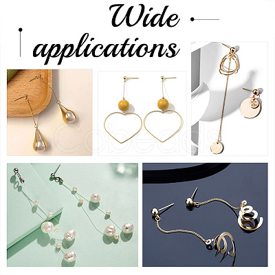 100Pcs Iron Ball Stud Earring Findings KK-UN0001-33-1