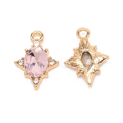 Alloy Glass Charms GLAA-WH0028-23B-1