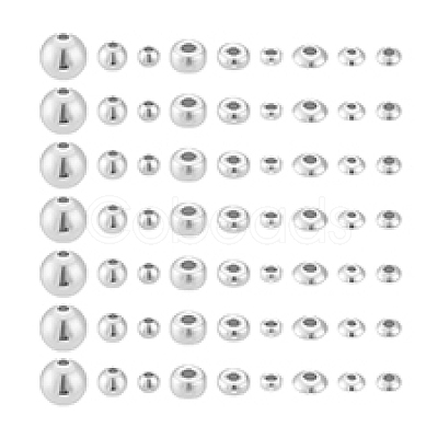 60Pcs 9 Styles 925 Sterling Silver Beads STER-PH0003-29-1