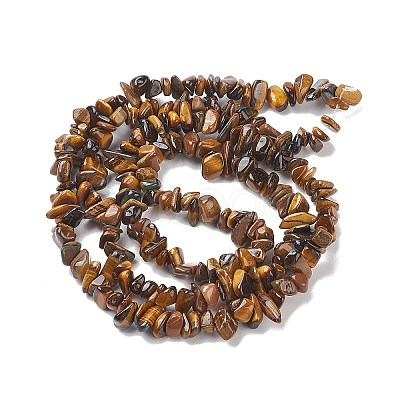Natural Tiger Eye Chips Beads Strands LS-F012-2-1