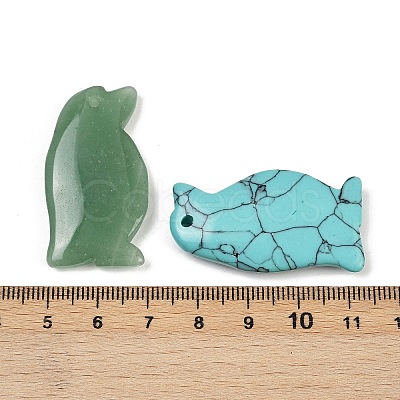 Natural & Synthetic Mixed Stone Pendants G-G275-05-1