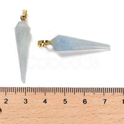 Natural Aquamarine Pointed Pendants G-D089-01G-08-1