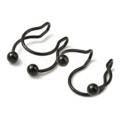 304 Stainless Steel Clip on Nose Rings AJEW-P109-01EB-1