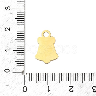 Christmas 304 Stainless Steel Enamel Charms STAS-I356-02G-07-1