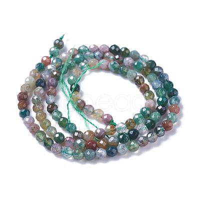 Natural Indian Agate Bead Strands G-A129-2mm-03-1