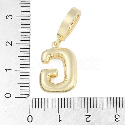 Brass Micro Pave Clear Cubic Zirconia Pendants KK-M289-01G-G-1