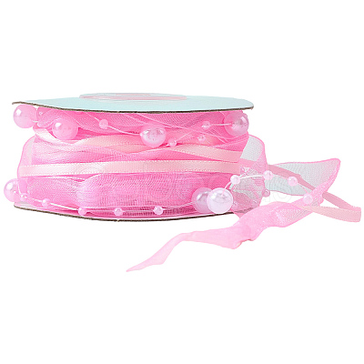 Polyester & Plastic Beads Ribbon OCOR-WH20012-61A-1