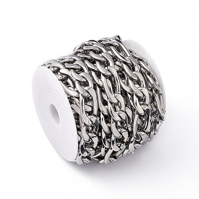 Tarnish Resistant 304 Stainless Steel Figaro Chains CHS-G022-01P-1