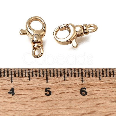 Brass Swivel Clasps with Lobster Claw Clasps KK-CBA4292-11G-1