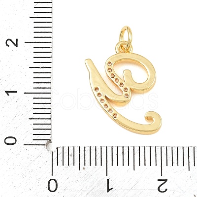 Brass Micro Pave Clear Cubic Zirconia Pendants CU-CBA7939-01Y-G-1