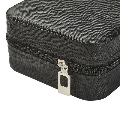 Imitation Leather Jewelry Zipper Box LBOX-T001-01D-1