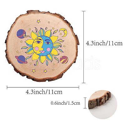 Printed Wood Round Sheets AJEW-WH0363-004-1