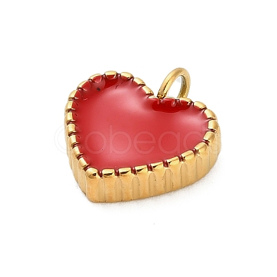 304 Stainless Steel Enamel Charms STAS-F331-01A-G-1