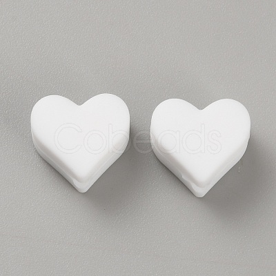 Heart Food Grade Eco-Friendly Silicone Beads LS-SIL-WH0013-56A-1