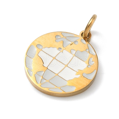 304 Stainless Steel Enamel Pendants STAS-Z189-11G-01-1