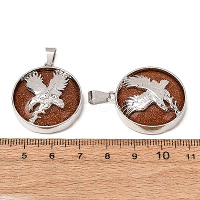 Synthetic Goldstone Pendants GG-CBA040B-02P-02-1