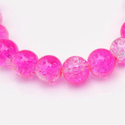 Baking Painted Crackle Glass Bead Strands CCG-S001-6mm-09-1