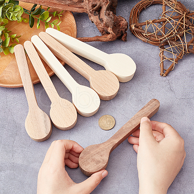 6Pcs 3 Colors Wood Spoon Carving Mold WOOD-OC0003-48-1
