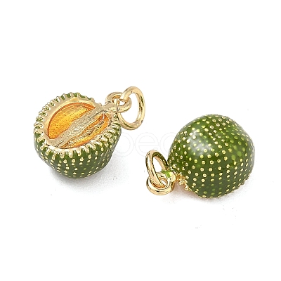 Brass Enamel Pendants KK-L256-44G-04-1