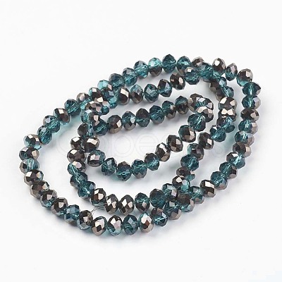 Electroplate Transparent Glass Beads Strands EGLA-A034-T2mm-P02-1