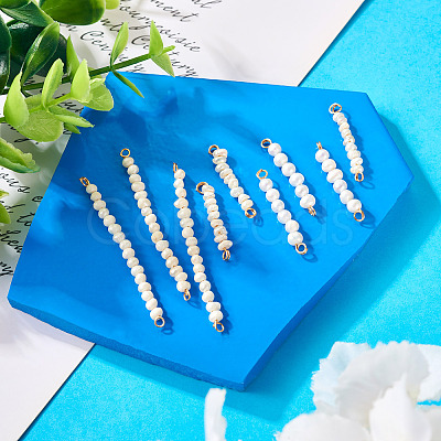 9Pcs Potato Pearl Connector Charms PALLOY-TA00130-1