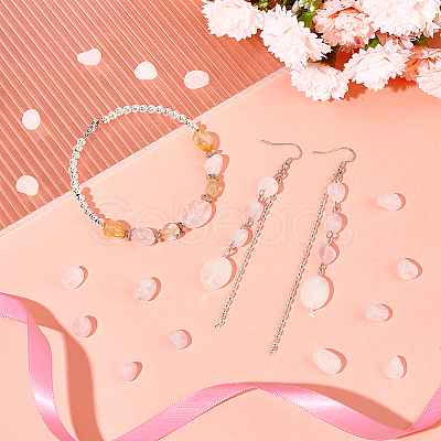 2 Strands Natural Rose Quartz Beads Strands G-NB0004-25-1