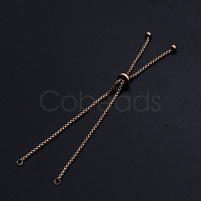 Adjustable 201 Stainless Steel Slider Bracelets Making STAS-S105-JN646-3-1