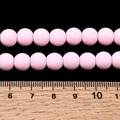 Painted Glass Bead Strands DGLA-S071-8mm-B2-1