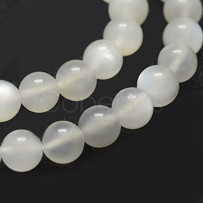 Natural White Moonstone Beads Strands X-G-P335-04-6mm-1