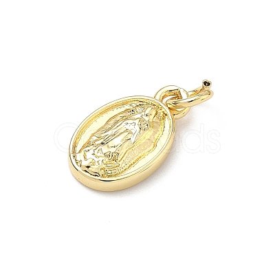 Religion Brass Pendants KK-P345-53G-03-1