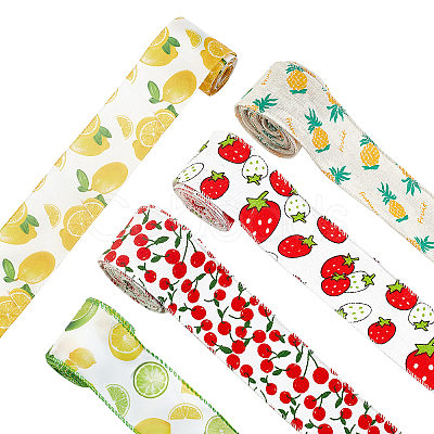 5 Colors Polyester Ribbon OCOR-NB0001-33-1