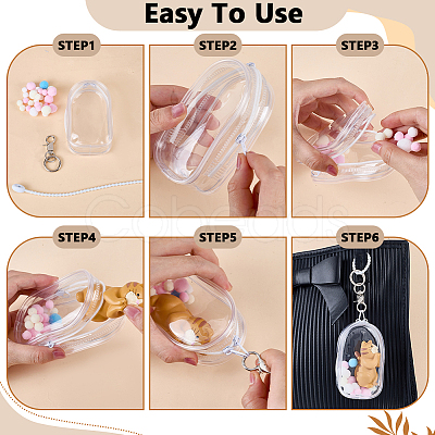 Rectangle Transparent PVC Plastic Storage Zipper Bags ABAG-WH0032-114A-1
