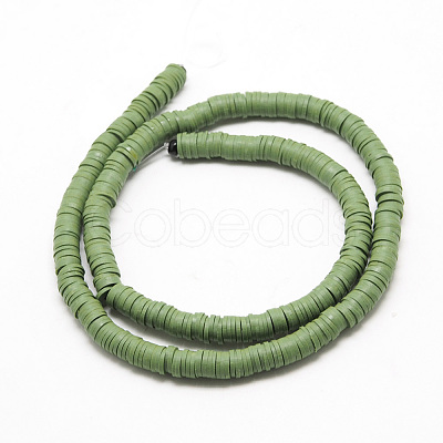 Handmade Polymer Clay Beads X-CLAY-R067-6.0mm-43-1