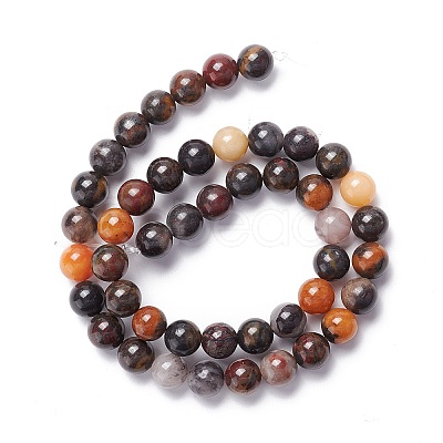 Natural Brecciated Jasper Beads Strands G-M381-01C-1