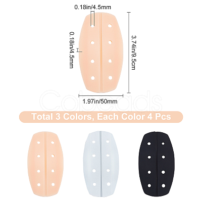 12Pcs 3 Color Silicone Non-slip Shoulder Pad FIND-GF0002-17-1