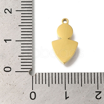 Ion Plating(IP) 304 Stainless Steel Manual Polishing Charms STAS-M059-07G-02-1