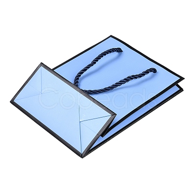 Rectangle Paper Bags with Twisted Rope Handles CARB-L011-01B-03-1